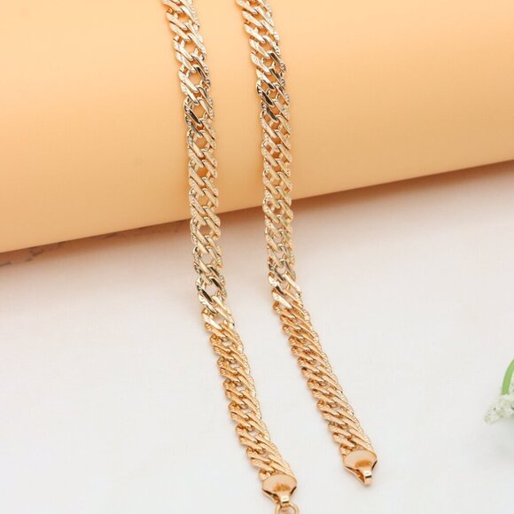 "Bold Rose Gold Necklace in Chunky Link Design, XPNL0338 - Picture 10 of 12